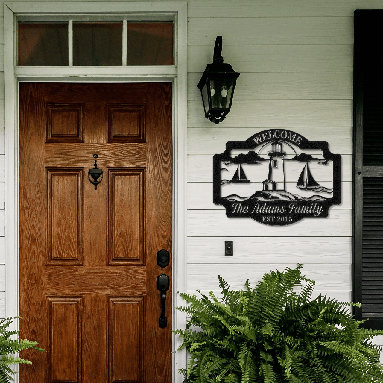 Lighthouse Welcome Sign - Out of Office Outfitters - Die - Cut Sign