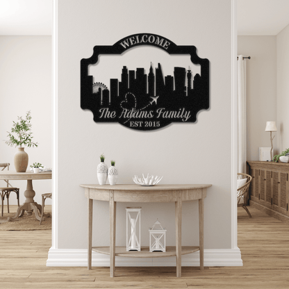 London Skyline Welcome Sign - Out of Office Outfitters - Die - Cut Sign