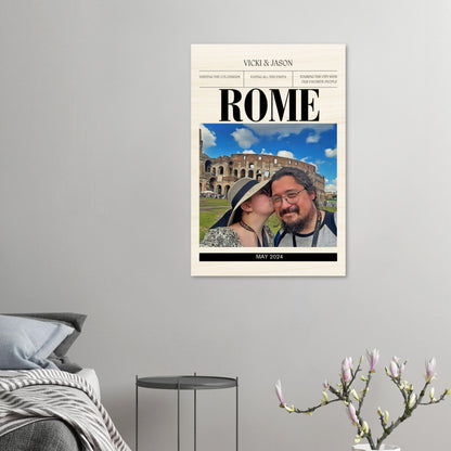 Magazine Style Travel Memory Wood Print - Out of Office Outfitters - Print Material