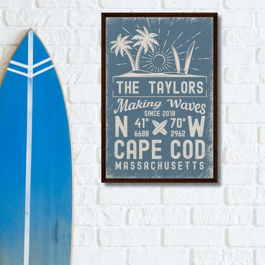 Making Waves Framed Canvas - Out of Office Outfitters - Print Material