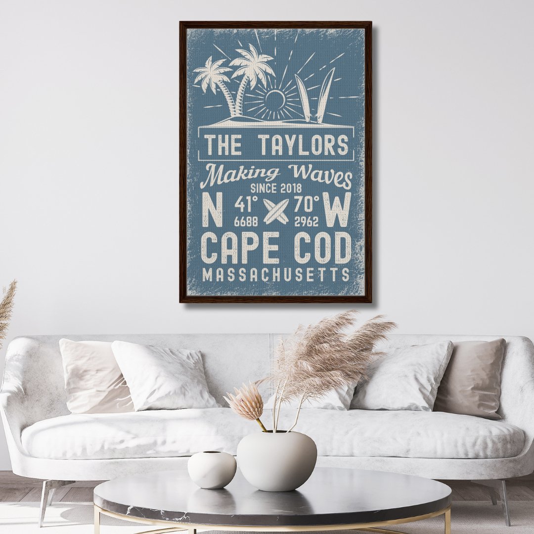 Making Waves Framed Canvas - Out of Office Outfitters - Print Material