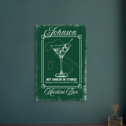 Martini Bar Waved in the Direction of Italy Poster - Out of Office Outfitters - Print Material