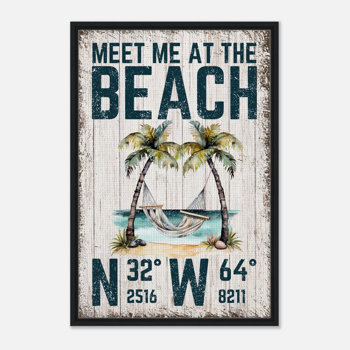 Meet Me At The Beach Framed Canvas - Out of Office Outfitters - Print Material