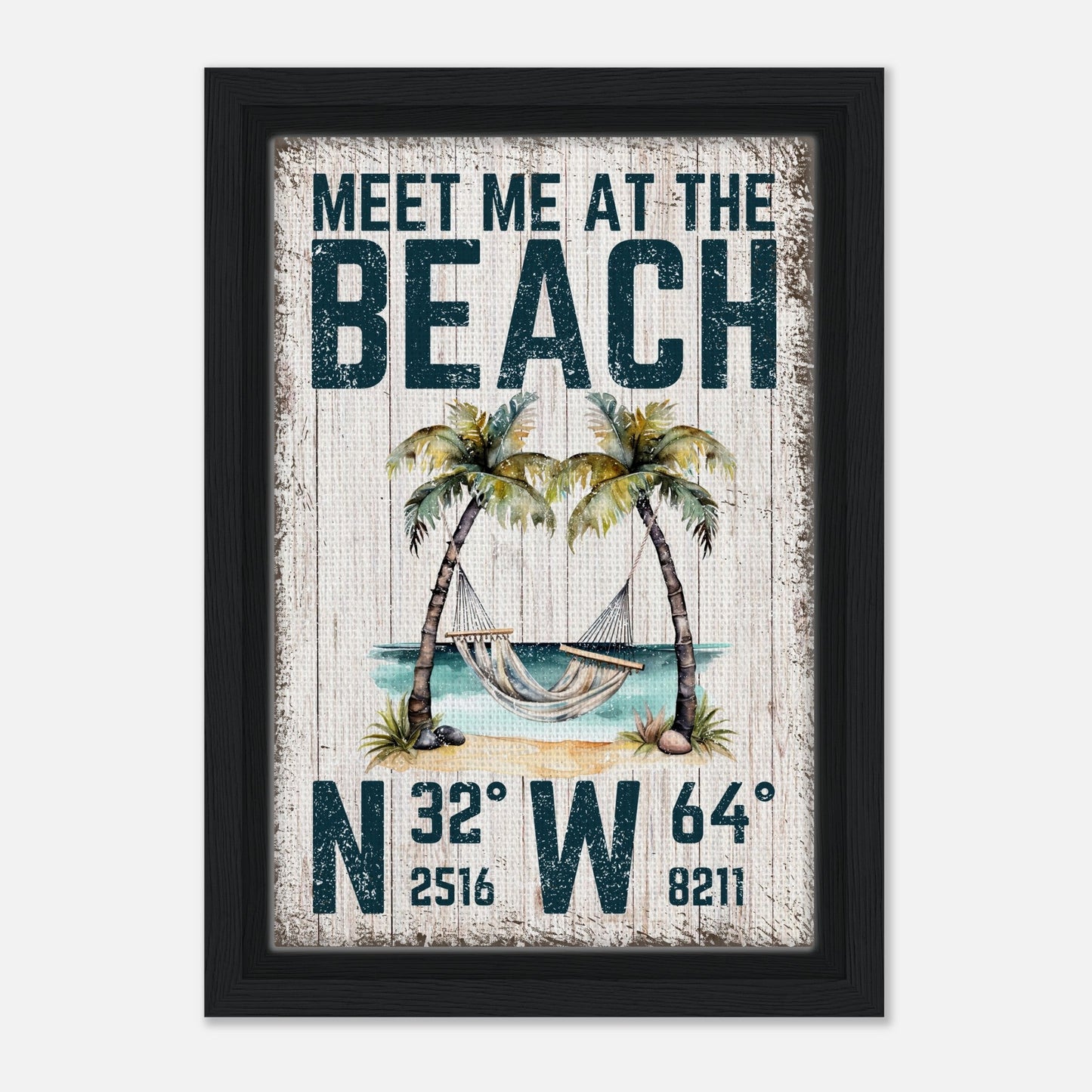 Meet Me At The Beach Framed Canvas - Out of Office Outfitters - Print Material