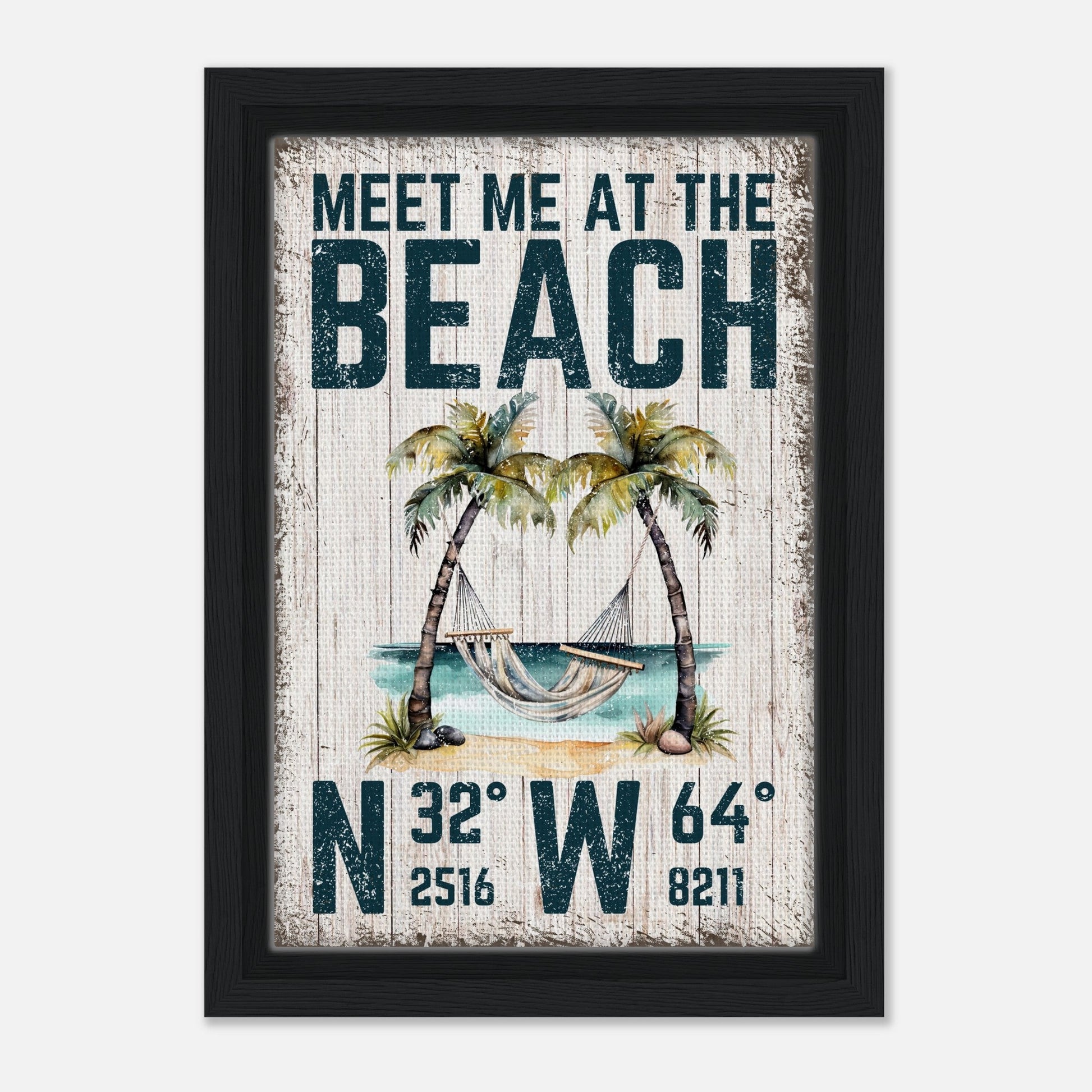 Meet Me At The Beach Framed Canvas - Out of Office Outfitters - Print Material