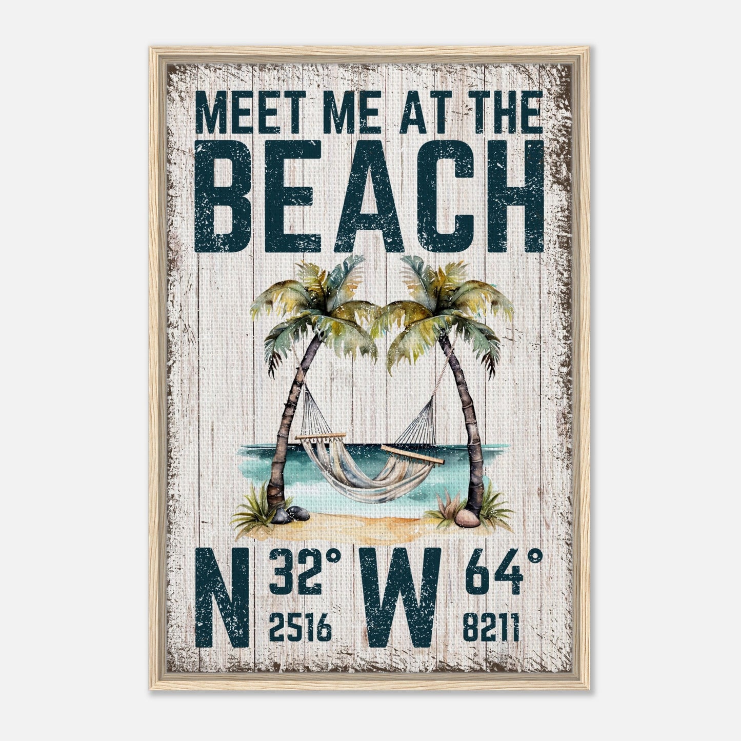 Meet Me At The Beach Framed Canvas - Out of Office Outfitters - Print Material