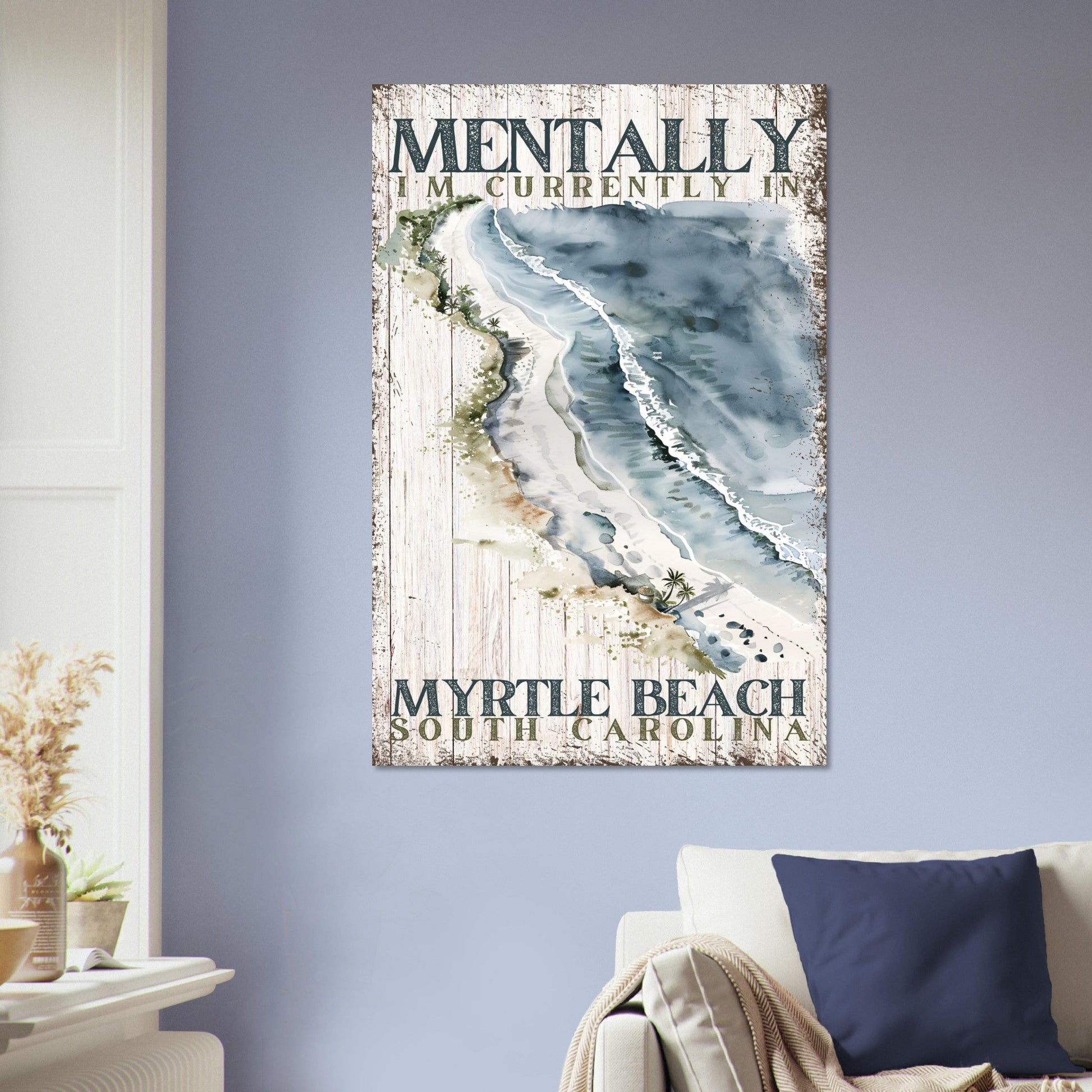 Mentally at My Favorite Beach Poster - Out of Office Outfitters - Print Material