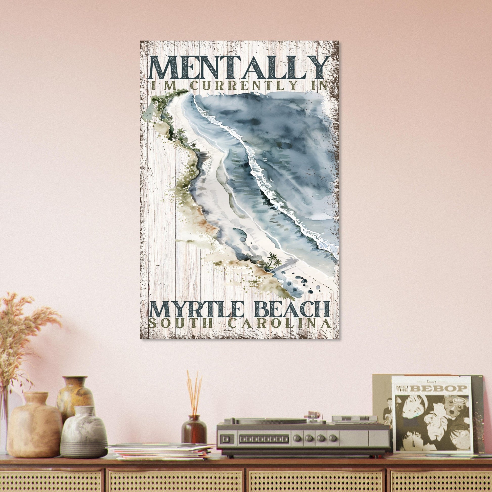 Mentally at My Favorite Beach Poster - Out of Office Outfitters - Print Material