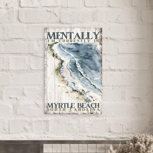 Mentally at My Favorite Beach Poster - Out of Office Outfitters - Print Material