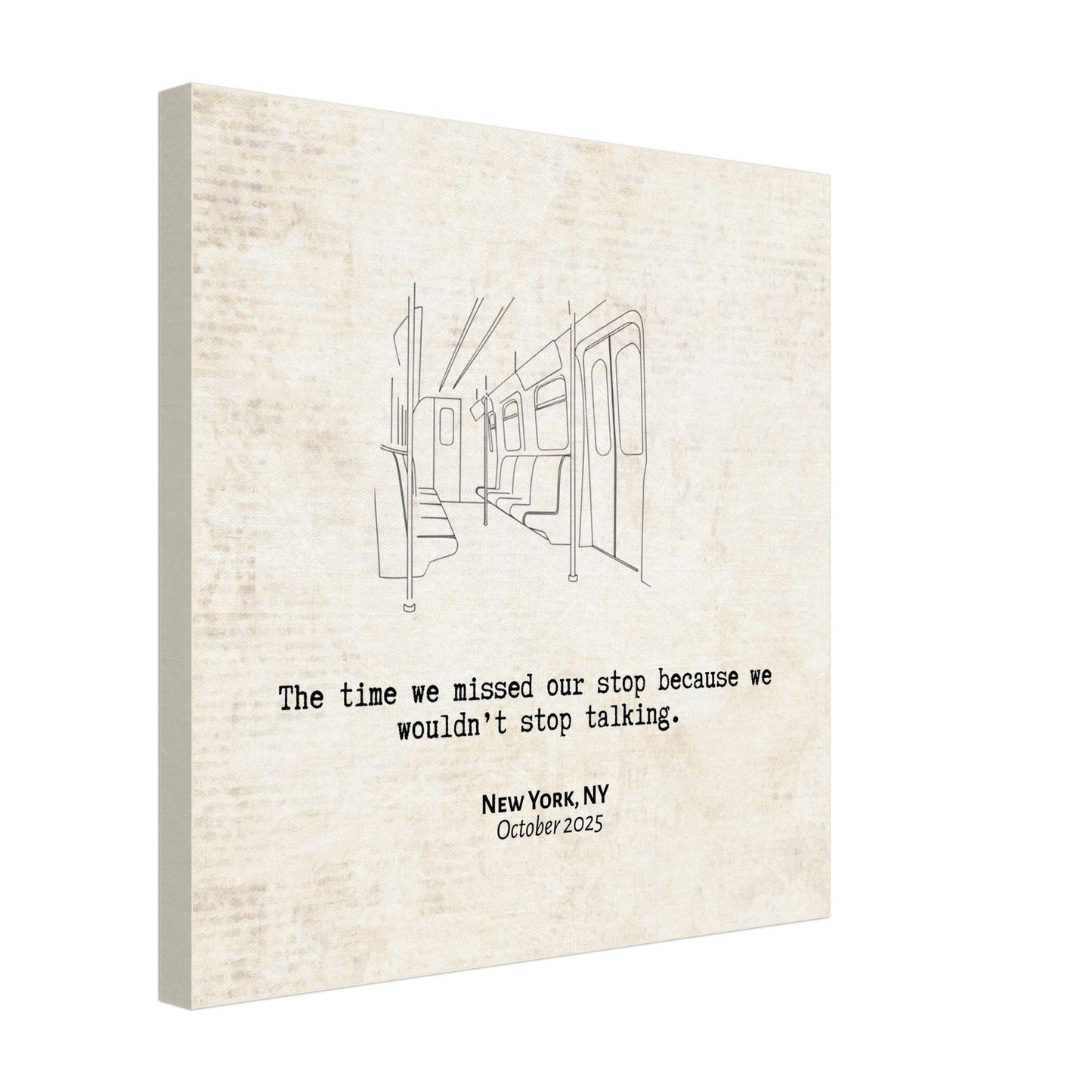 "Missed Our Stop" - Personalized Travel Micro Memory Canvas - Out of Office Outfitters - 