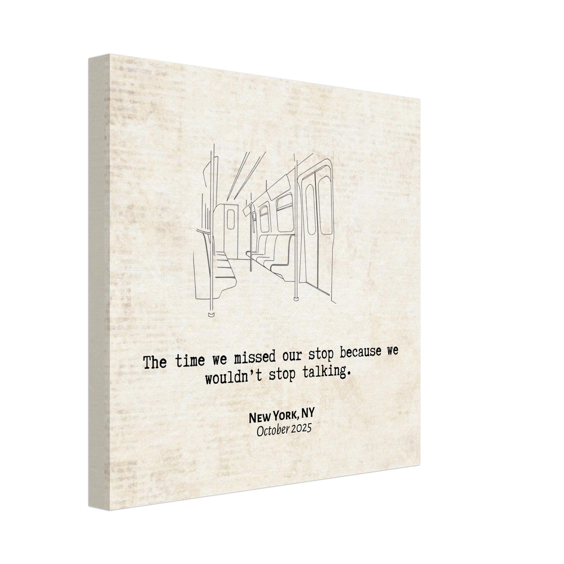 "Missed Our Stop" - Personalized Travel Micro Memory Canvas - Out of Office Outfitters - 