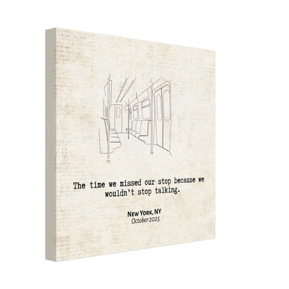 "Missed Our Stop" - Personalized Travel Micro Memory Canvas - Out of Office Outfitters - 