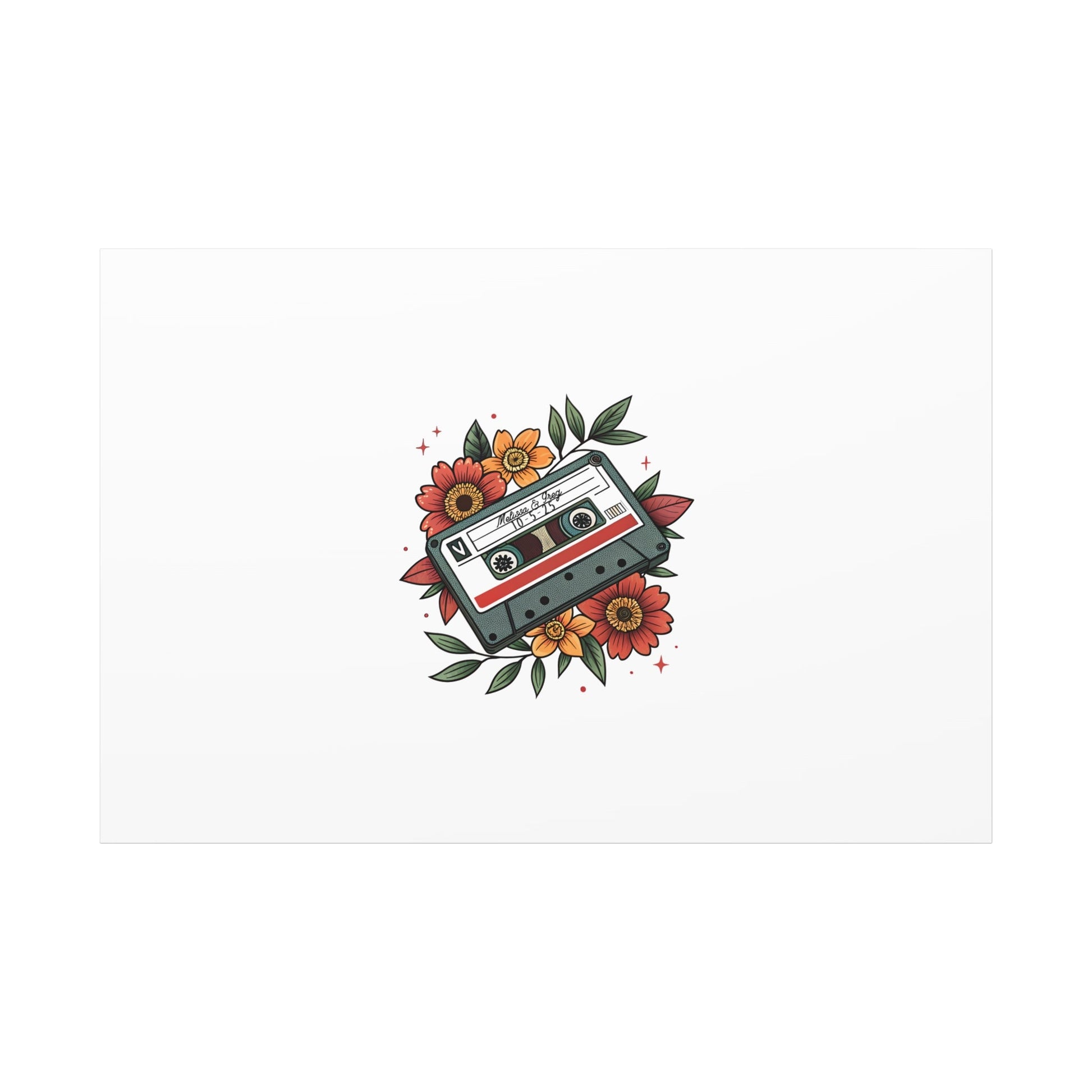 Mixed Tape Wedding Guestbook Canvas - Out of Office Outfitters - Canvas