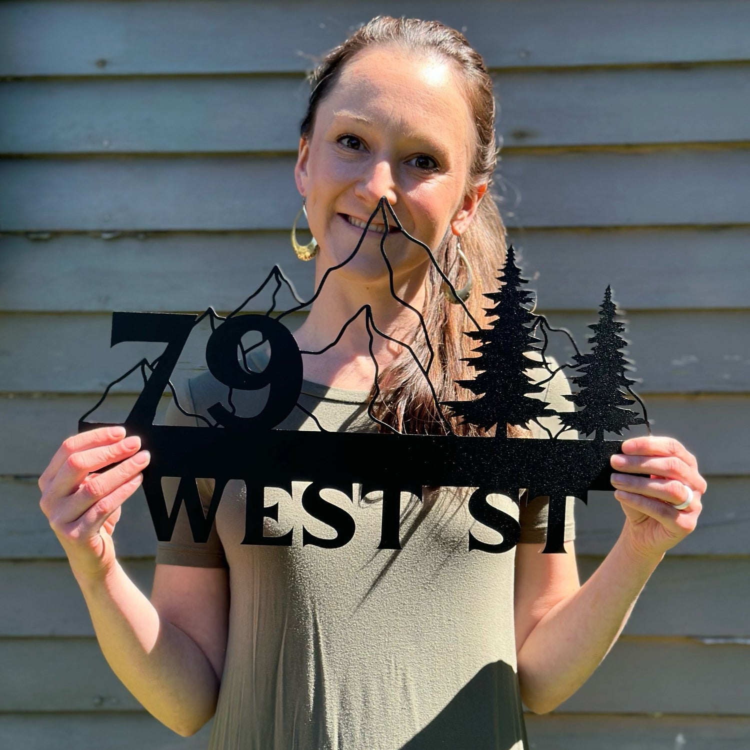 Mountain Road Metal Sign (Personalize Me!) - Out of Office Outfitters - Die - Cut Sign