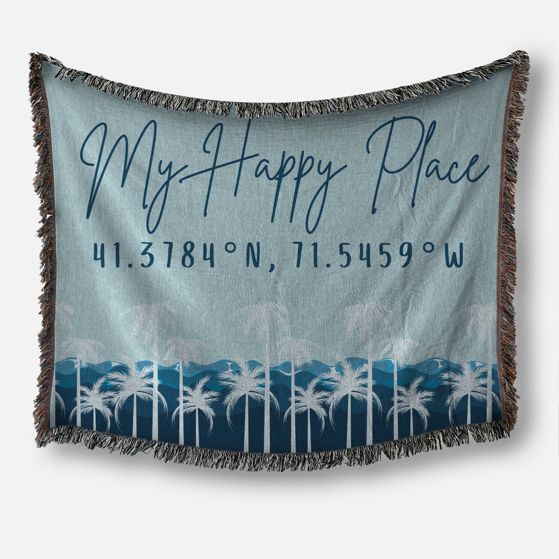 My Happy Place Woven Blanket - Out of Office Outfitters - Home Decor