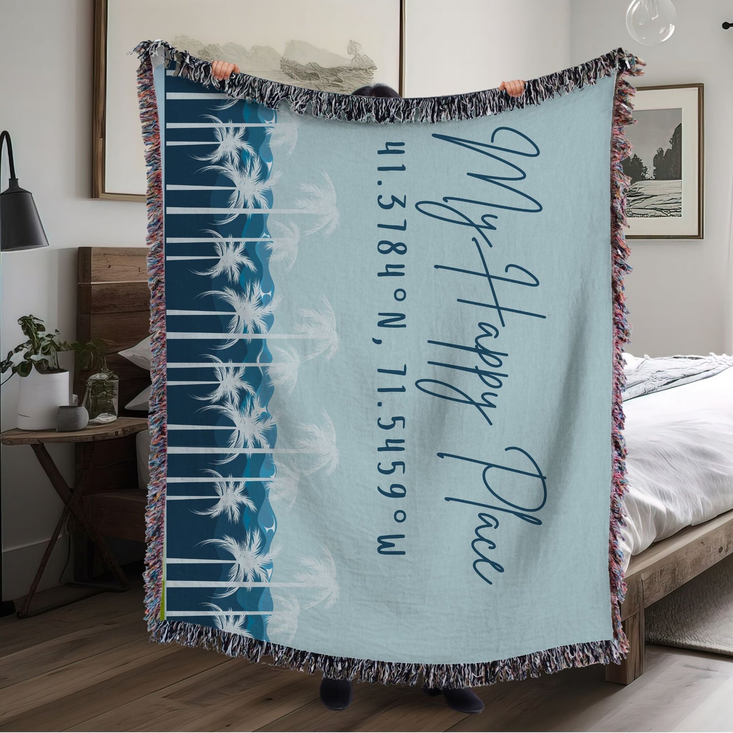 My Happy Place Woven Blanket - Out of Office Outfitters - Home Decor