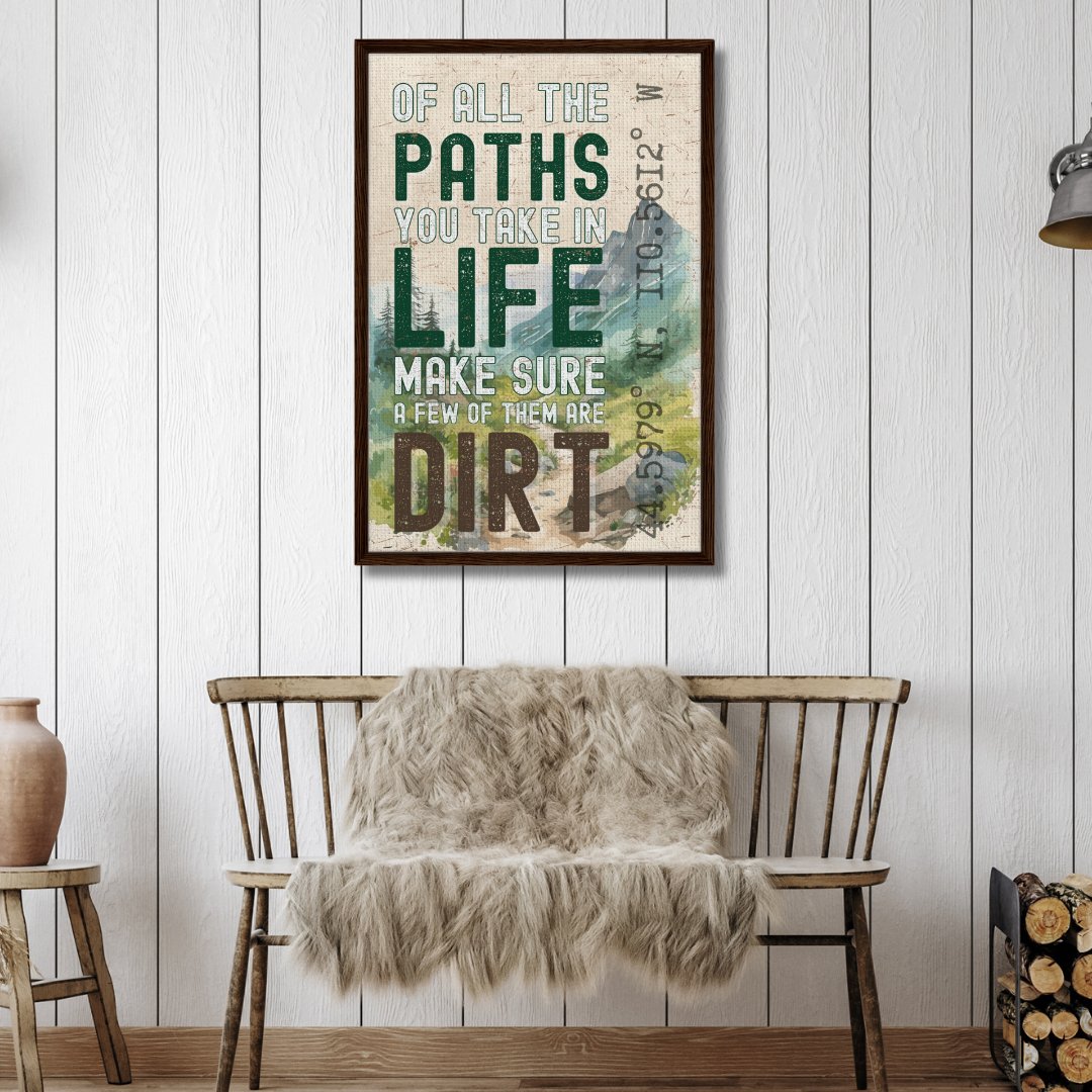 Of All Paths You Take Framed Canvas - Out of Office Outfitters - Print Material