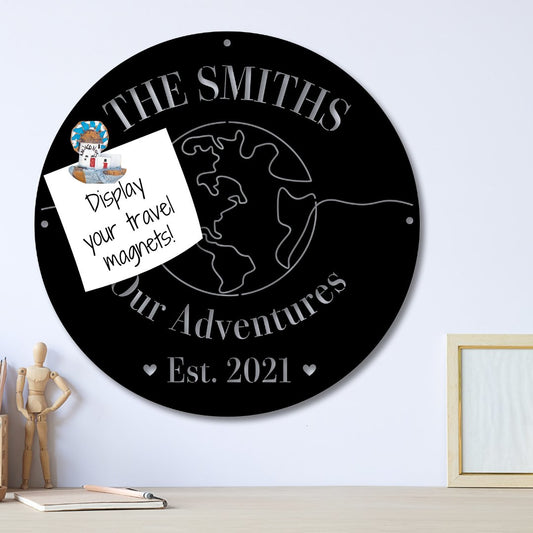 Our Adventures Magnet Board - Out of Office Outfitters - Die - Cut Sign