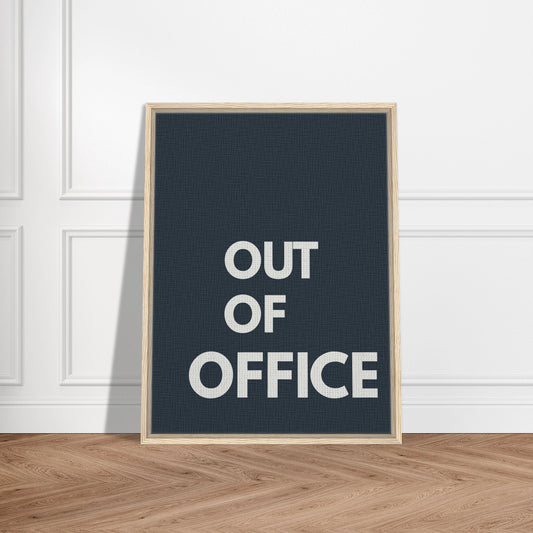 Out of Office Typography Canvas - Out of Office Outfitters - Print Material