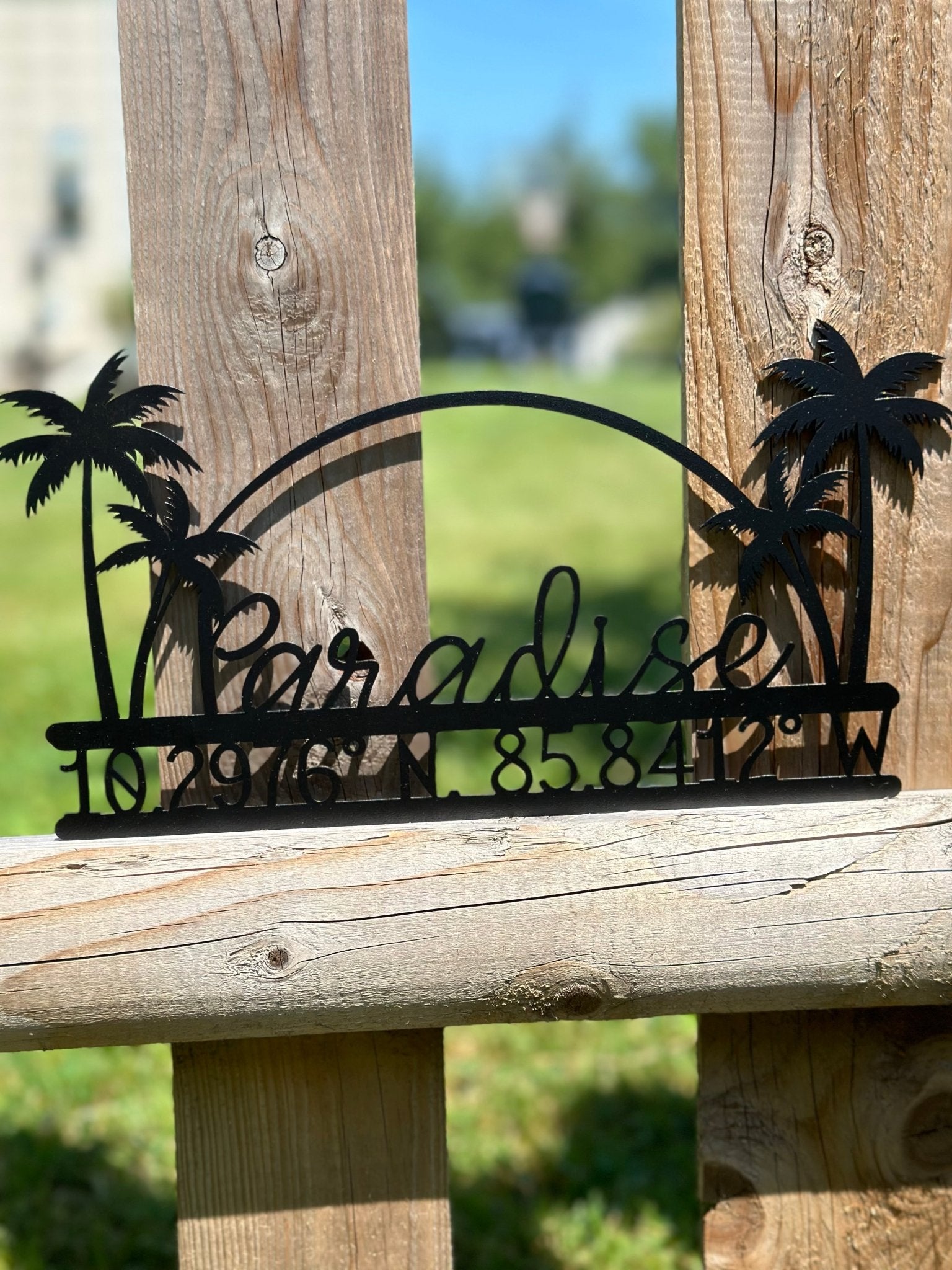 Paradise Metal Sign (Personalize Me!) - Out of Office Outfitters - Die - Cut Sign