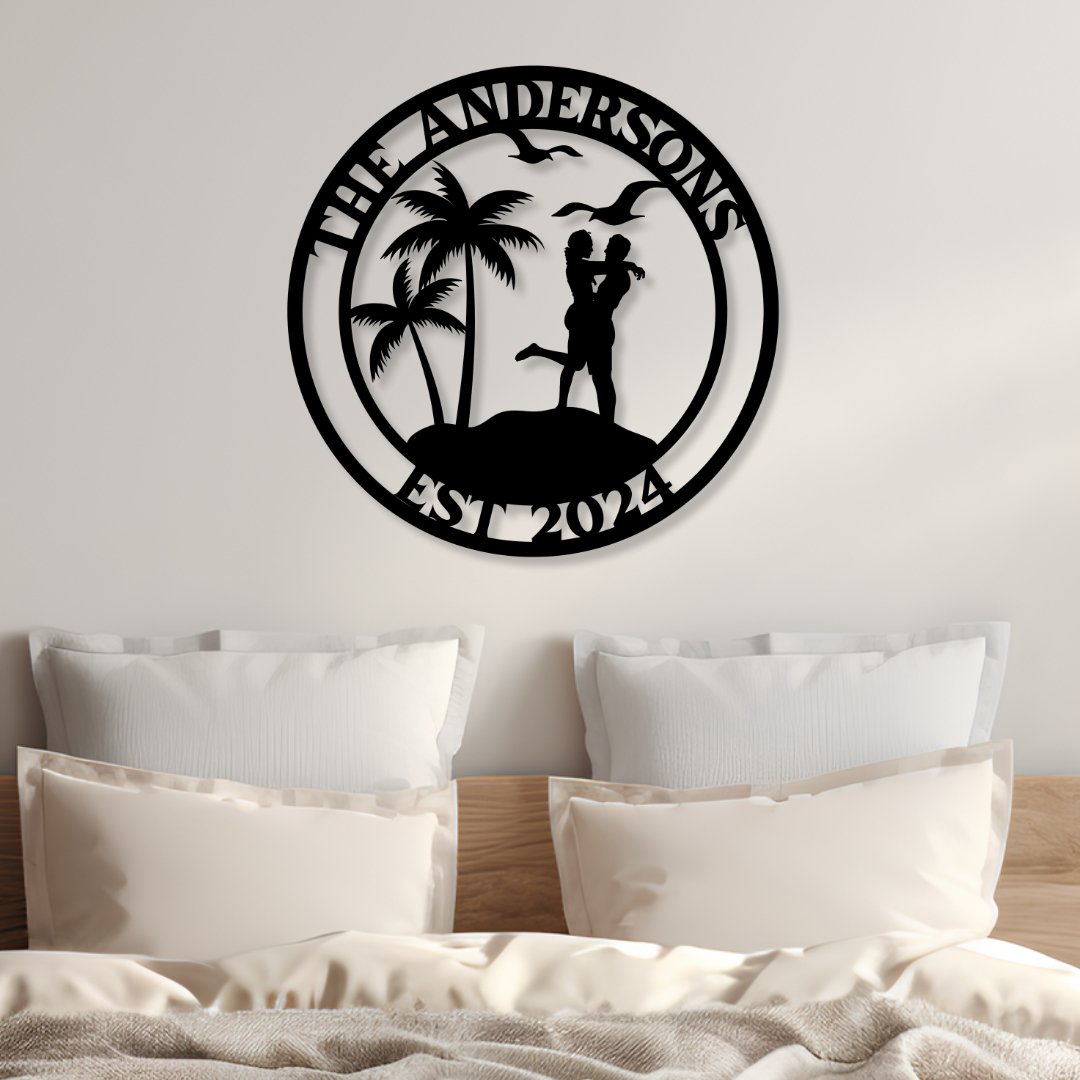 Paradise with You Metal Sign (Personalize Me!) - Out of Office Outfitters - Die - Cut Sign