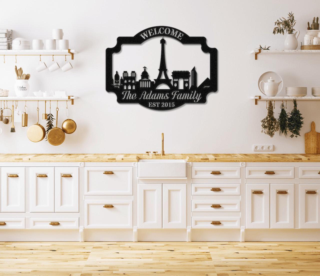 Paris Landmarks Welcome Sign - Out of Office Outfitters - Die - Cut Sign