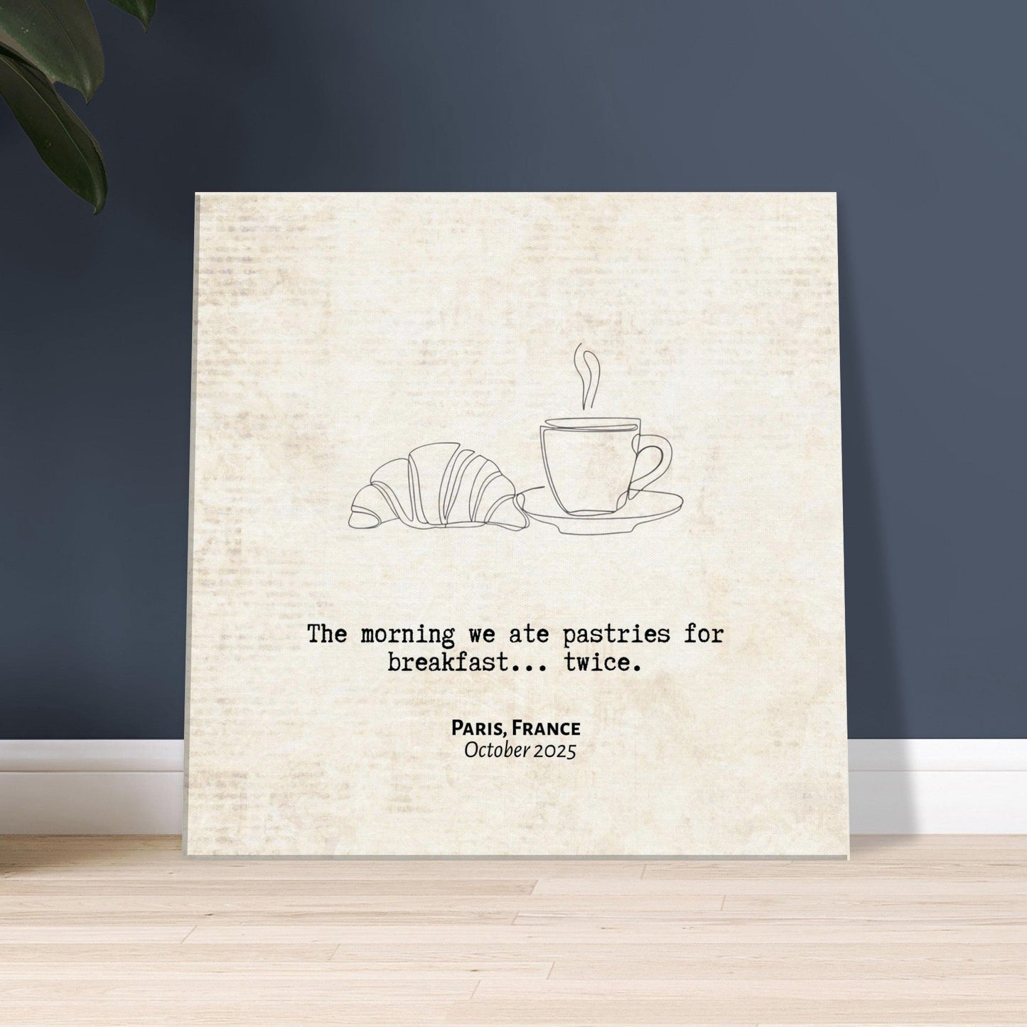 "Pastries for Breakfast ... Twice" - Personalized Travel Micro Memory Canvas - Out of Office Outfitters - 