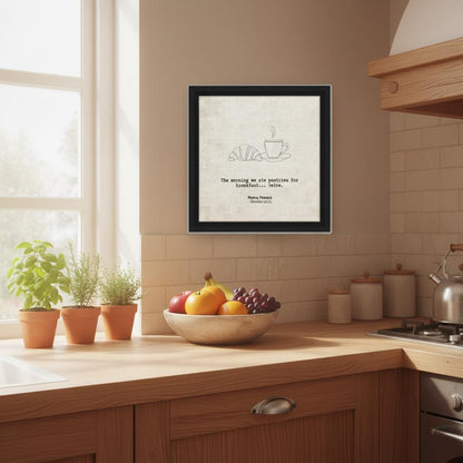 "Pastries for Breakfast... Twice" - Personalized Travel Micro Memory Framed Canvas - Out of Office Outfitters - Print Material