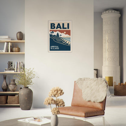 Personalized Bali Vintage Travel Poster Canvas – Unframed - Out of Office Outfitters - Print Material