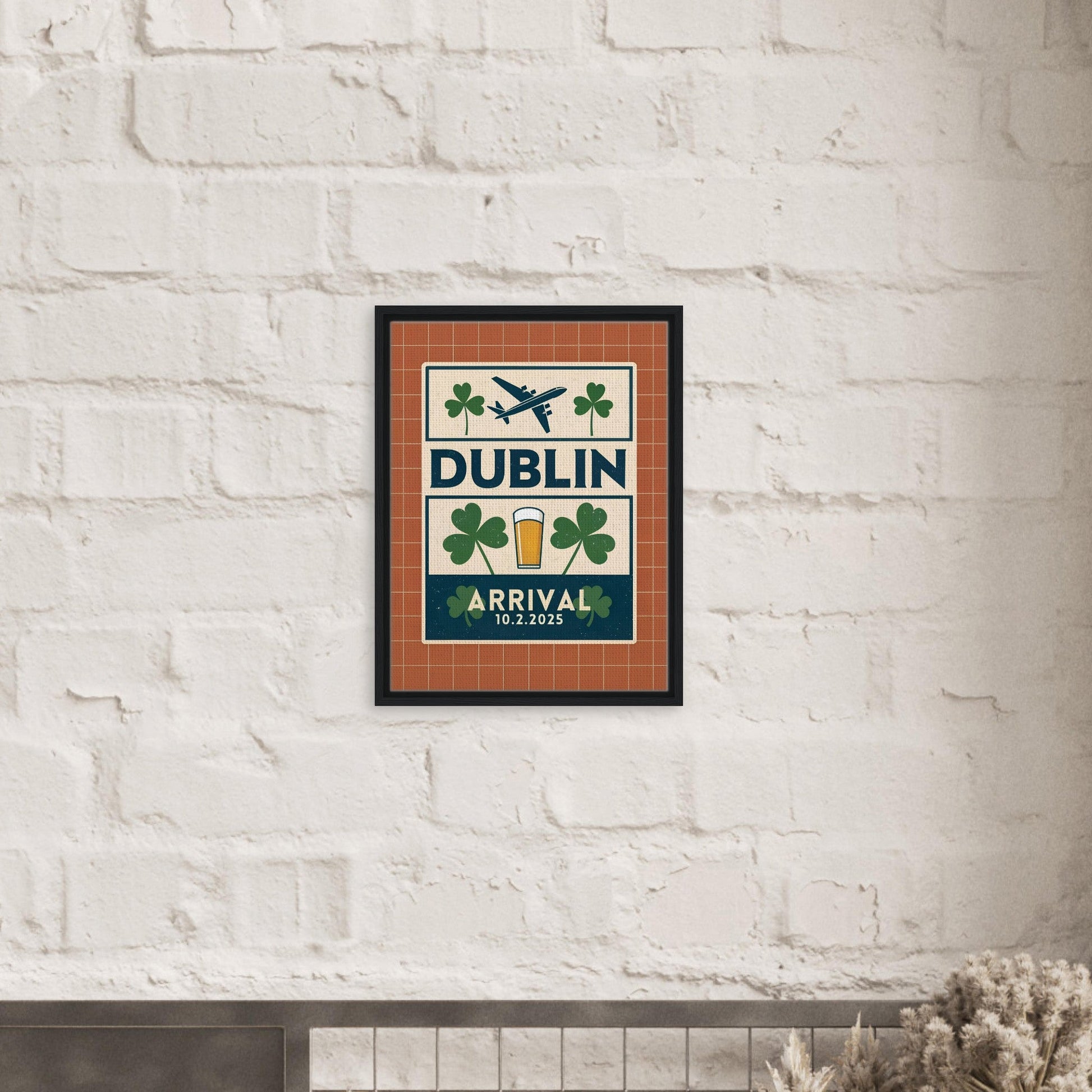 Personalized Dublin Vintage Travel Poster Canvas – Framed - Out of Office Outfitters - Print Material
