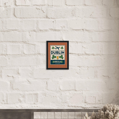 Personalized Dublin Vintage Travel Poster Canvas – Framed - Out of Office Outfitters - Print Material