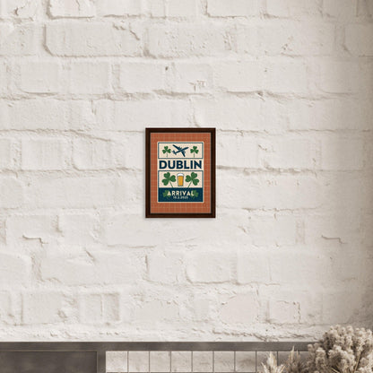 Personalized Dublin Vintage Travel Poster Canvas – Framed - Out of Office Outfitters - Print Material