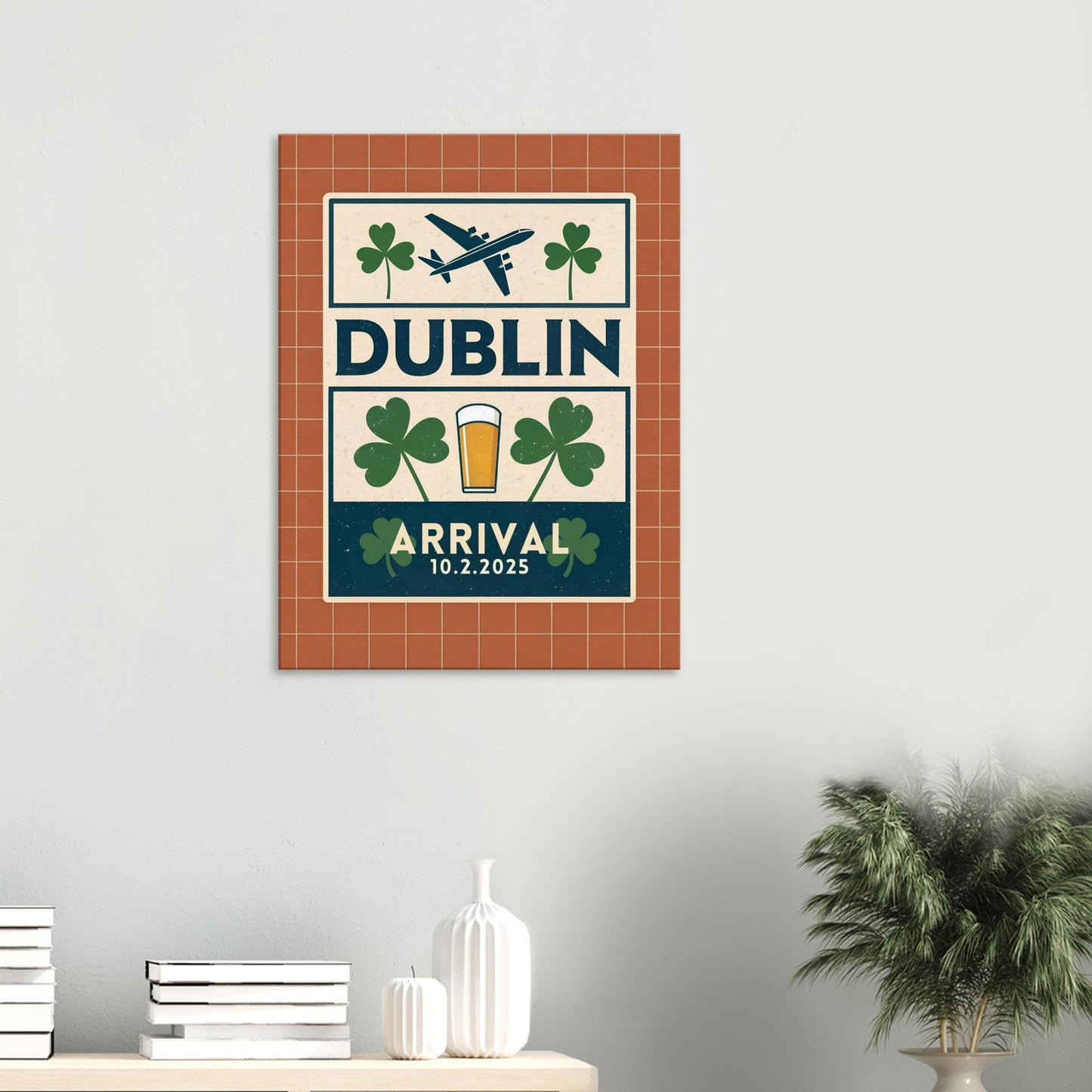 Personalized Dublin Vintage Travel Poster Canvas – Unframed - Out of Office Outfitters - Print Material