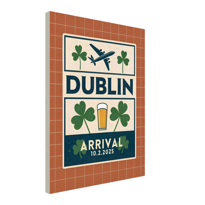 Personalized Dublin Vintage Travel Poster Canvas – Unframed - Out of Office Outfitters - Print Material