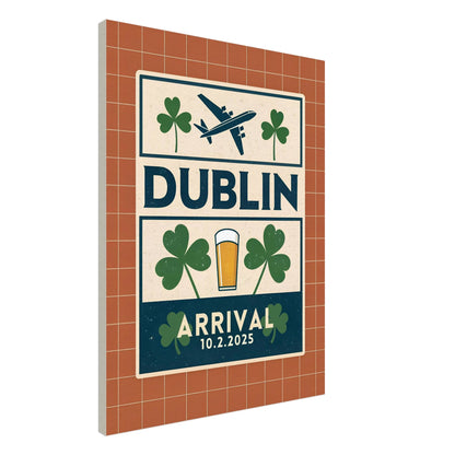 Personalized Dublin Vintage Travel Poster Canvas – Unframed - Out of Office Outfitters - Print Material