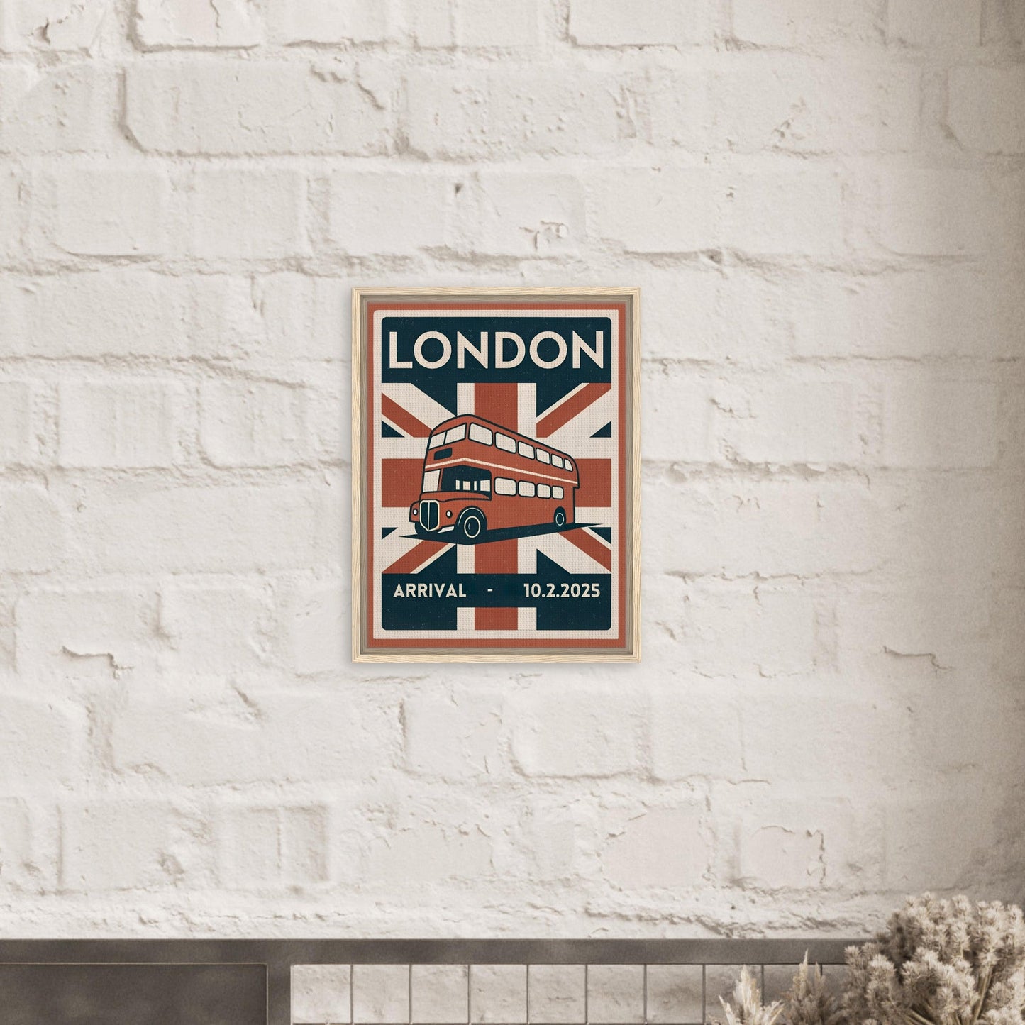 Personalized London Vintage Travel Poster Canvas – Framed - Out of Office Outfitters - Print Material