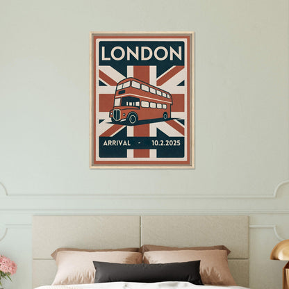 Personalized London Vintage Travel Poster Canvas – Framed - Out of Office Outfitters - Print Material