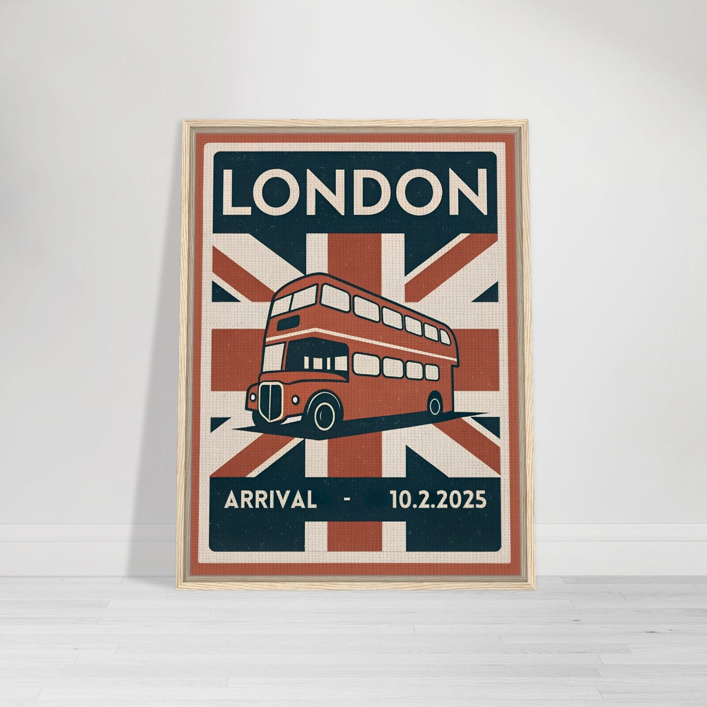 Personalized London Vintage Travel Poster Canvas – Framed - Out of Office Outfitters - Print Material