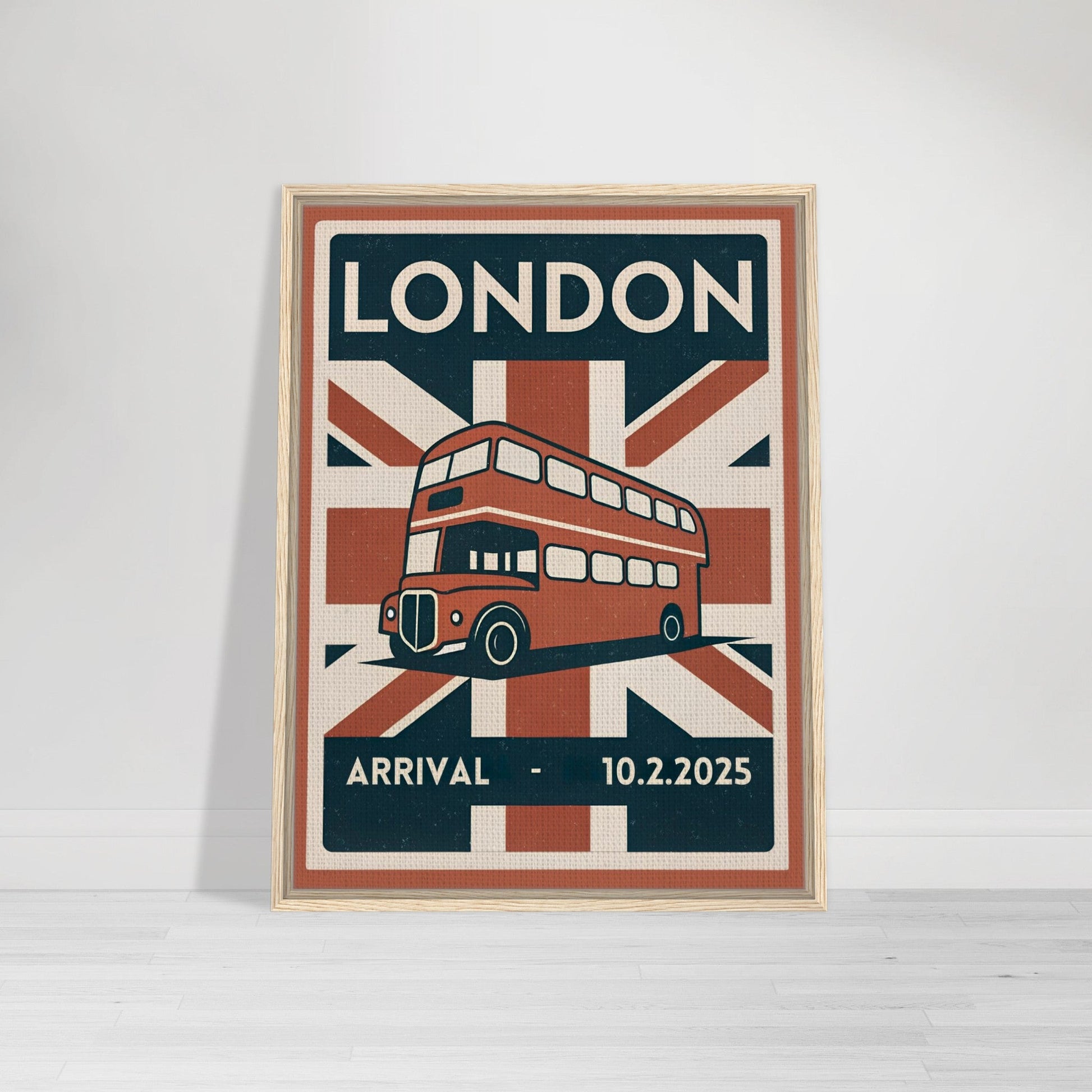 Personalized London Vintage Travel Poster Canvas – Framed - Out of Office Outfitters - Print Material