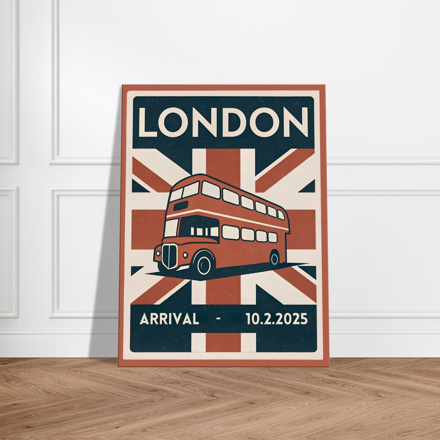 Personalized London Vintage Travel Poster Canvas – Unframed - Out of Office Outfitters - Print Material
