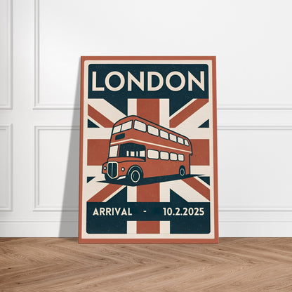 Personalized London Vintage Travel Poster Canvas – Unframed - Out of Office Outfitters - Print Material