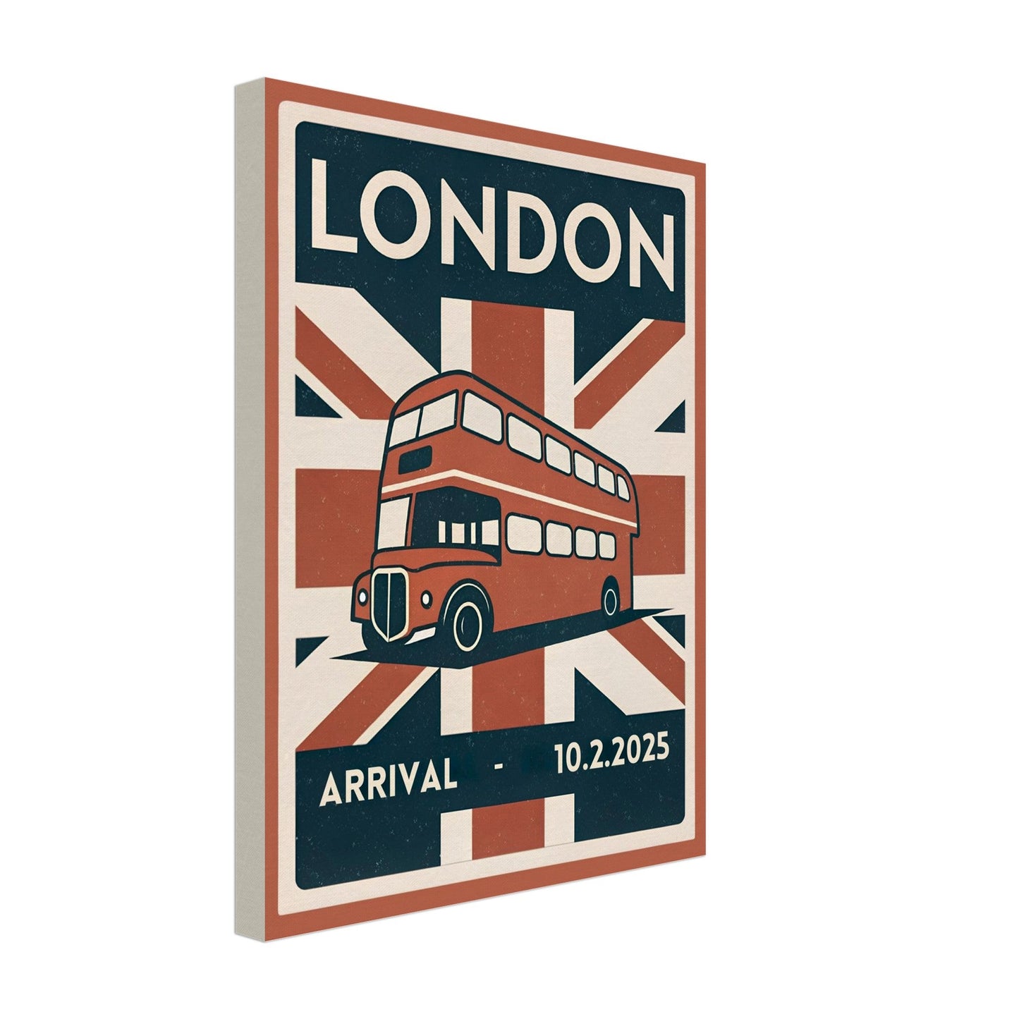 Personalized London Vintage Travel Poster Canvas – Unframed - Out of Office Outfitters - Print Material