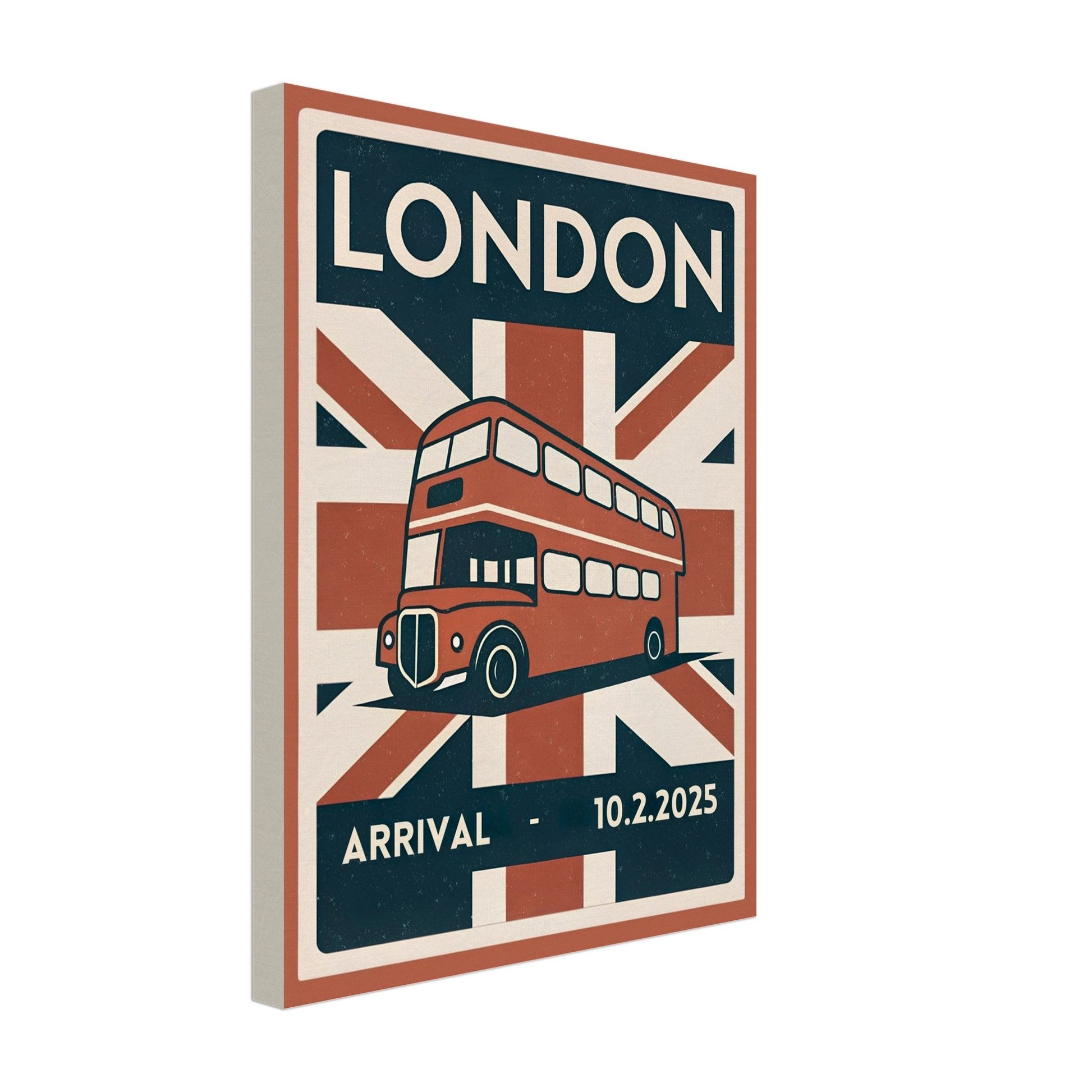 Personalized London Vintage Travel Poster Canvas – Unframed - Out of Office Outfitters - Print Material