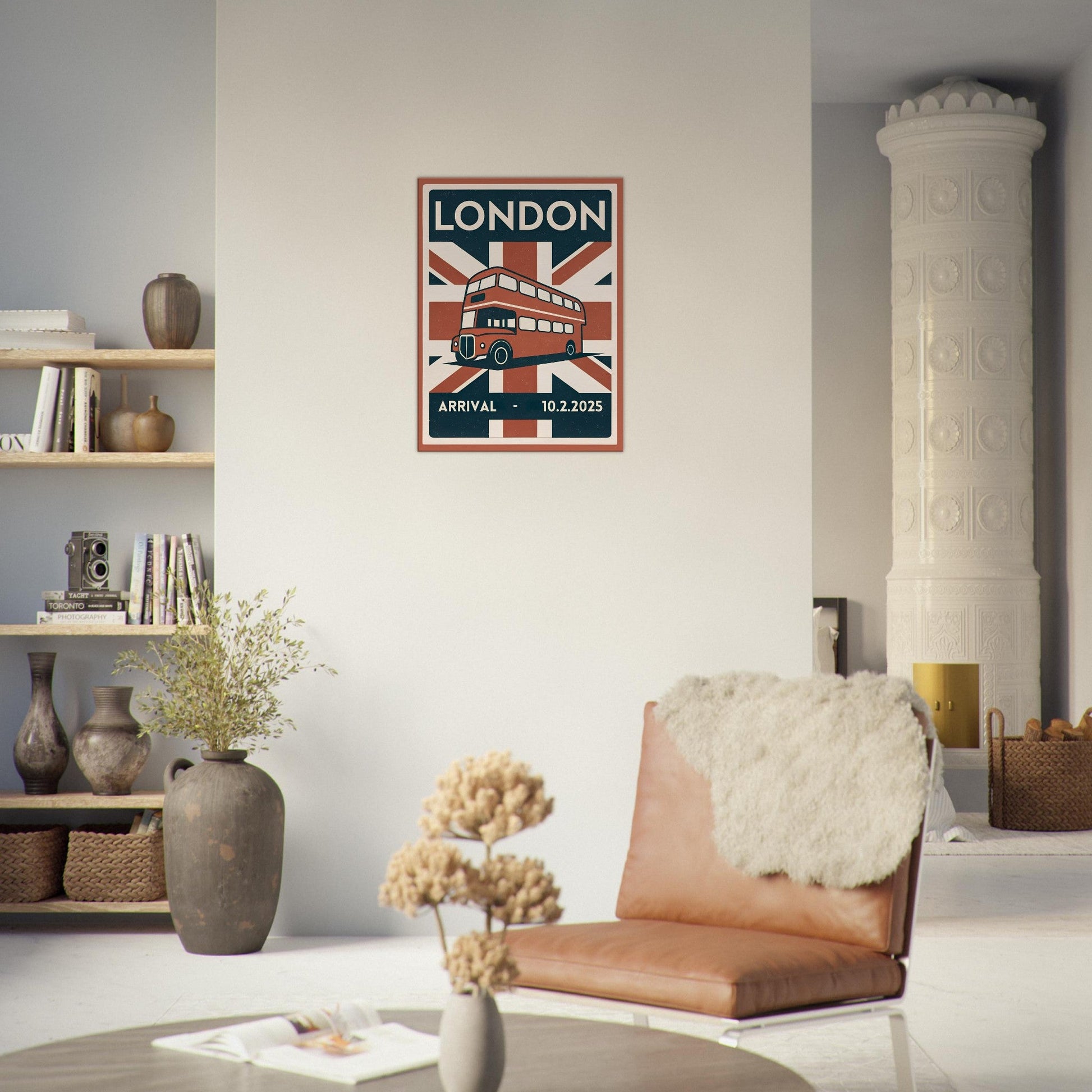 Personalized London Vintage Travel Poster Canvas – Unframed - Out of Office Outfitters - Print Material