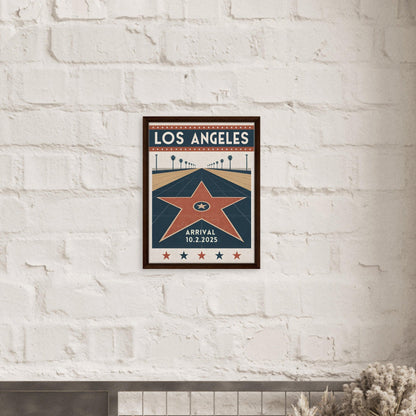 Personalized Los Angeles Vintage Travel Poster Canvas – Framed - Out of Office Outfitters - Print Material