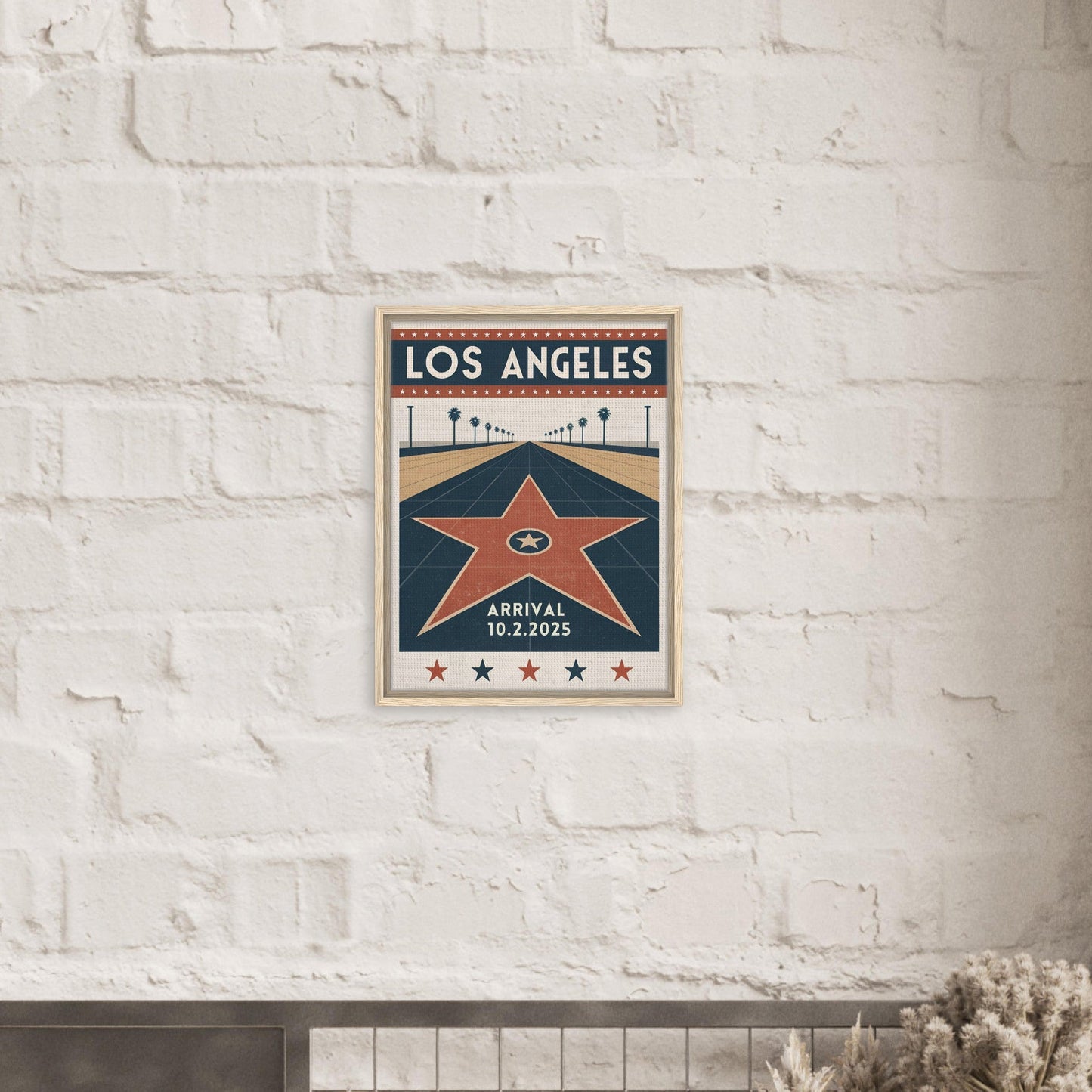 Personalized Los Angeles Vintage Travel Poster Canvas – Framed - Out of Office Outfitters - Print Material