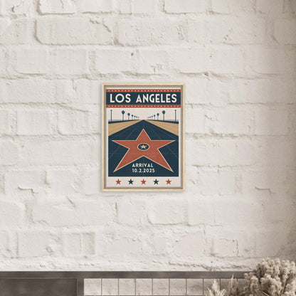 Personalized Los Angeles Vintage Travel Poster Canvas – Framed - Out of Office Outfitters - Print Material