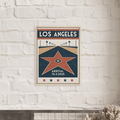 Personalized Los Angeles Vintage Travel Poster Canvas – Framed - Out of Office Outfitters - Print Material