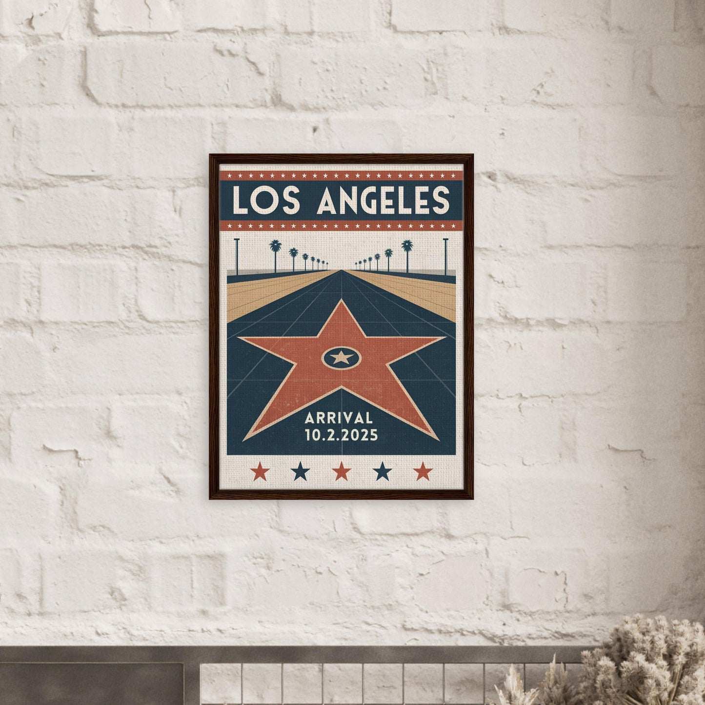 Personalized Los Angeles Vintage Travel Poster Canvas – Framed - Out of Office Outfitters - Print Material