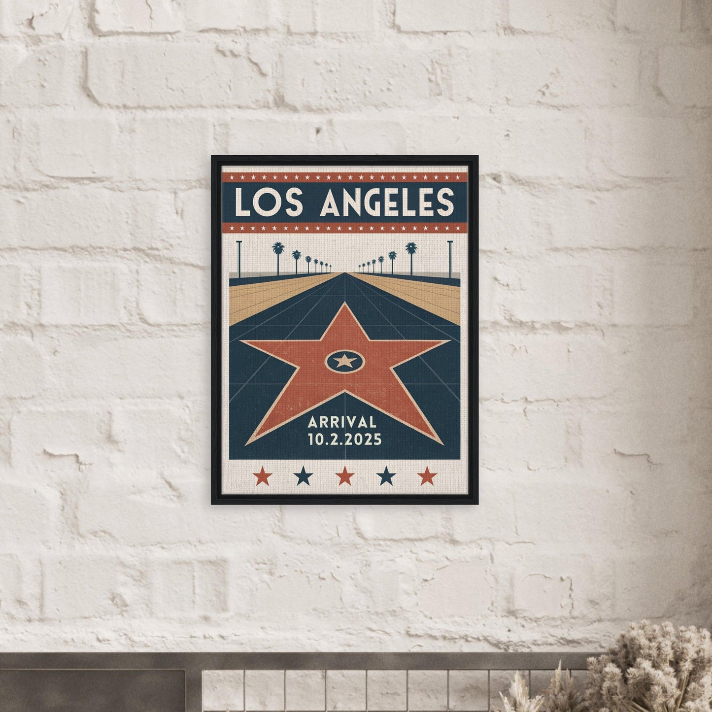 Personalized Los Angeles Vintage Travel Poster Canvas – Framed - Out of Office Outfitters - Print Material